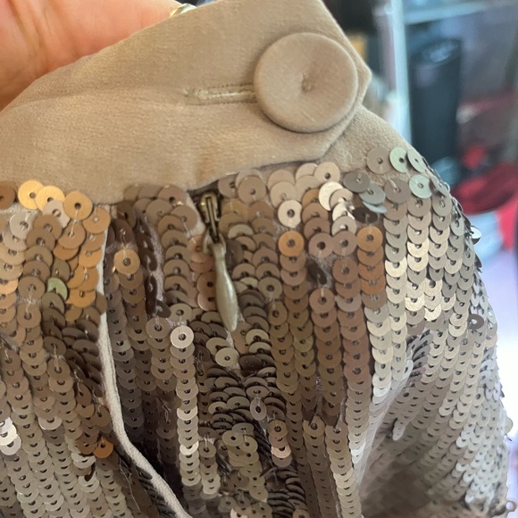 Club Monaco champagne sequin shorts - Picture 2 of 4